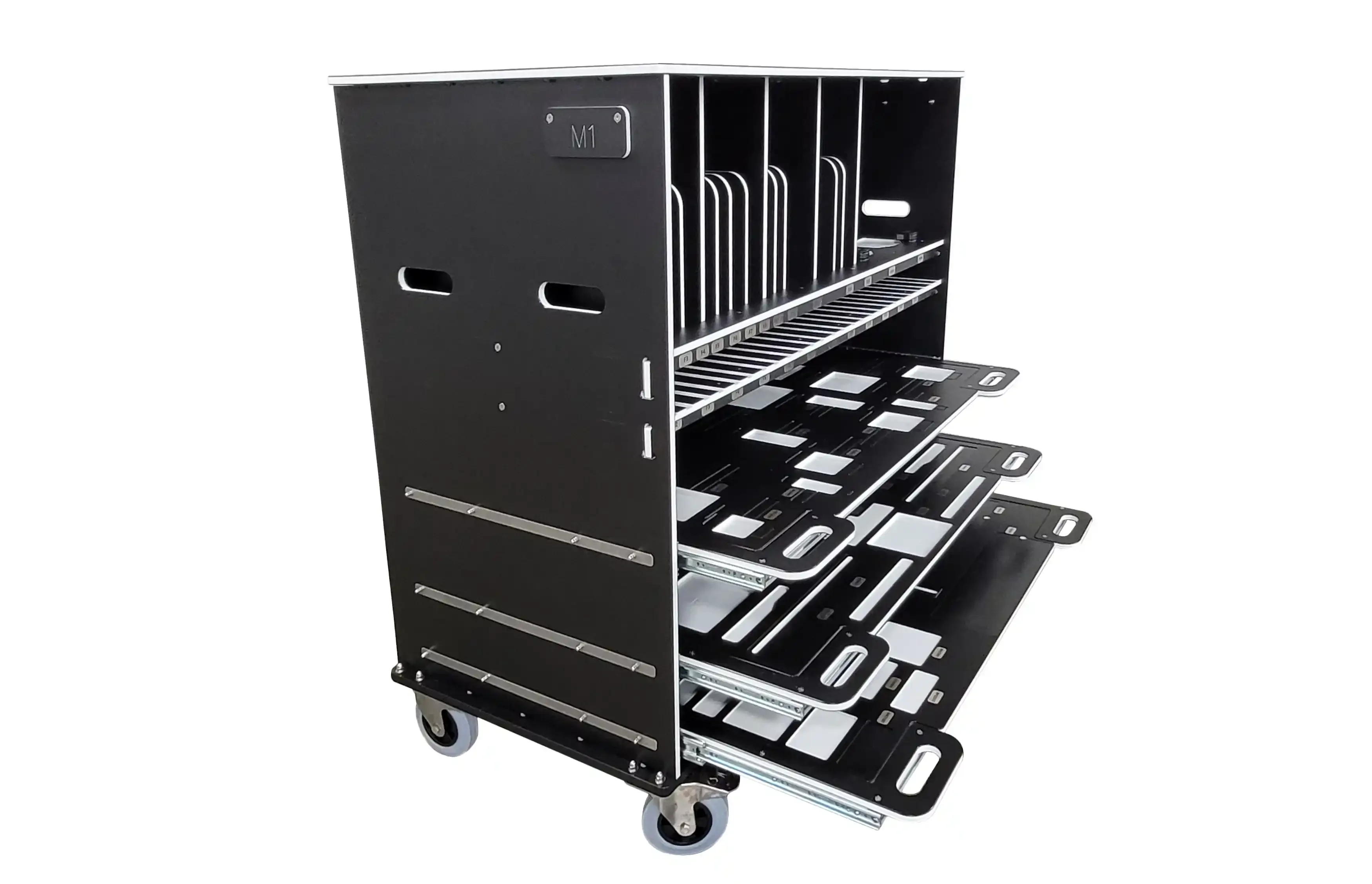 5S Cart with Vertical Part Storage