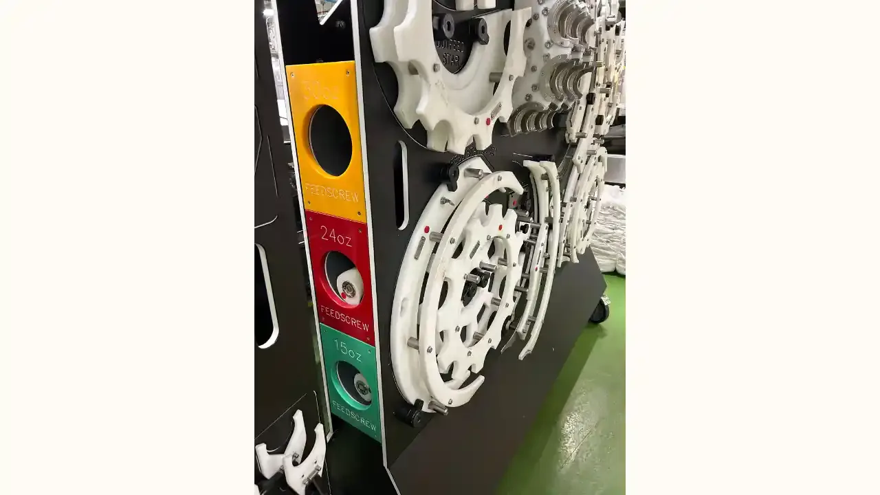 Colour Coordinated Feed Screw Storage Tubes