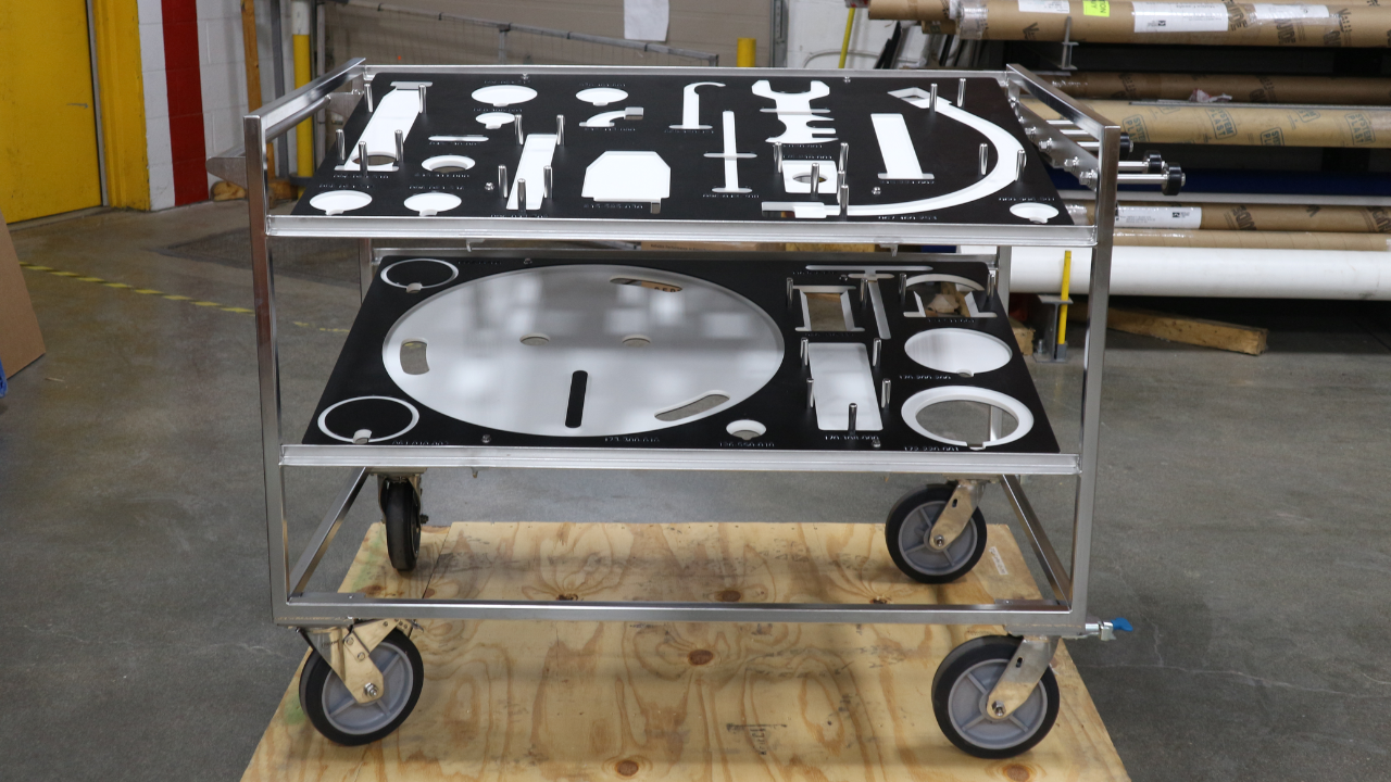 Shadow Board Style Cart for Food Processing Equipment